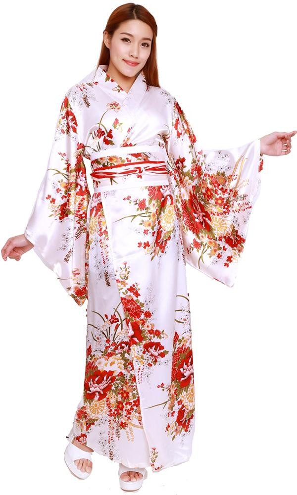White Geisha Kimono - Kimonos & Yukatas - aFashion