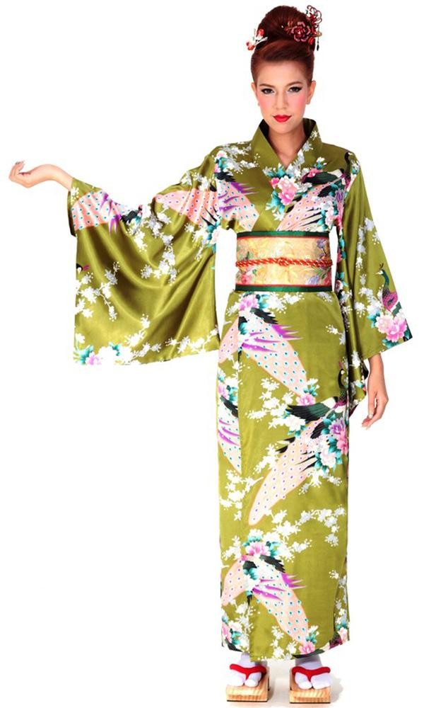 Fern Green Kimono - Kimonos & Yukatas - aFashion