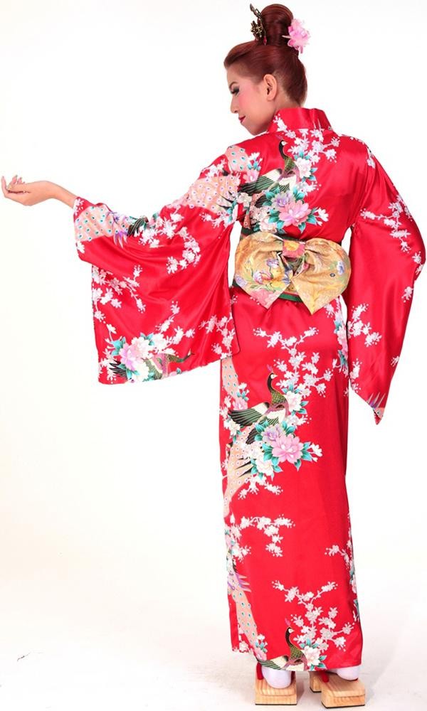 Red Kimono Dress - Kimonos & Yukatas - aFashion