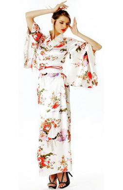 White Floral Kimono