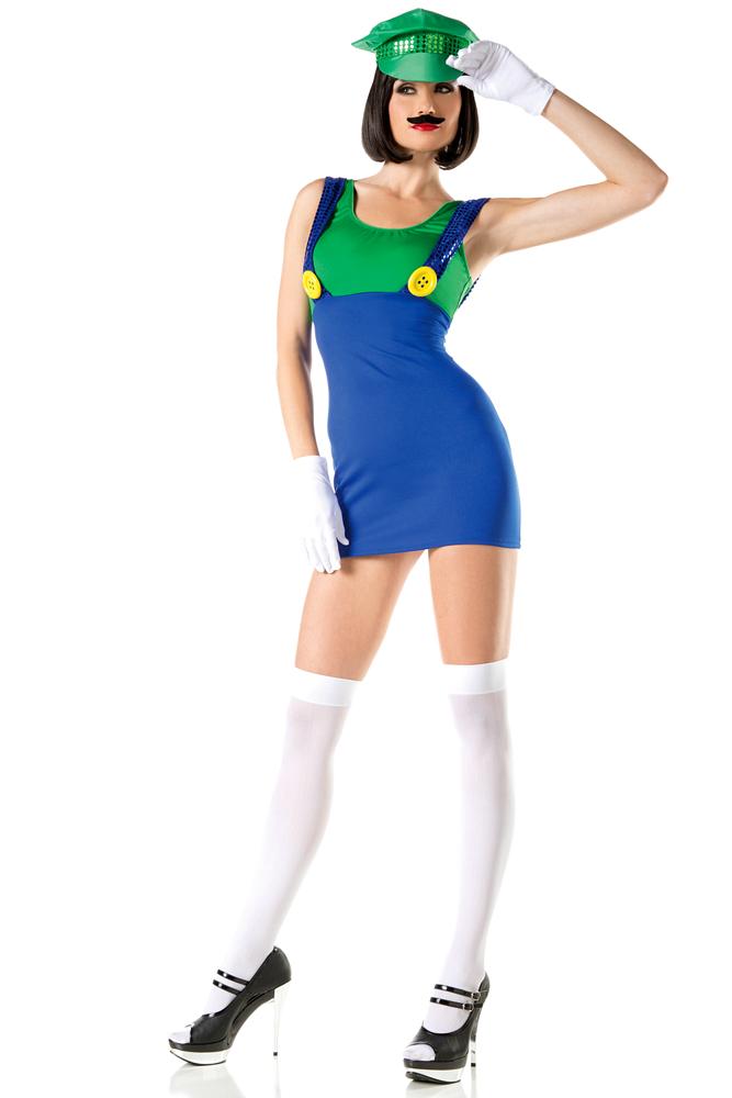 Sexy Miss Luigi Costume, 3 Piece