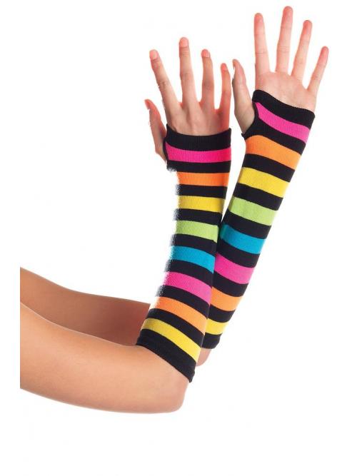 Fingerless Rainbow Gloves
