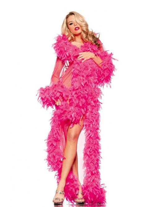 Sheer Hot Pink Glamour Robe