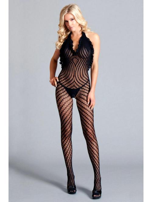 Inviting Crotchless halter bodystocking